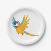 Assiettes En Carton Perroquet volant (Devant)
