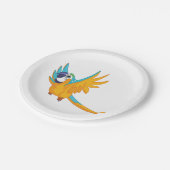 Assiettes En Carton Perroquet volant (Angle)