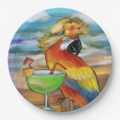 Assiettes En Carton Perroquets (Devant)