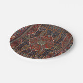 Assiettes En Carton Perse Brûlé Rouge rouille orange (Angle)