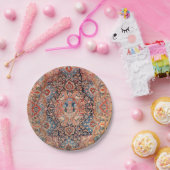 Assiettes En Carton Perse Moquette Rouge noir (Fête)