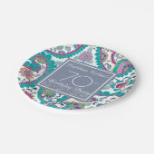 Assiettes En Carton Persian Boteh Paisley 70e Anniversaire Document P (Angle)