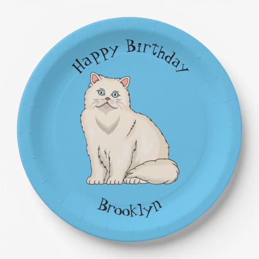 Assiettes En Carton Persian cat (Devant)