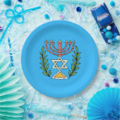 Assiettes En Carton Persian Magen David Menorah (Fête)