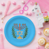 Assiettes En Carton Persian Magen David Menorah (Fête)