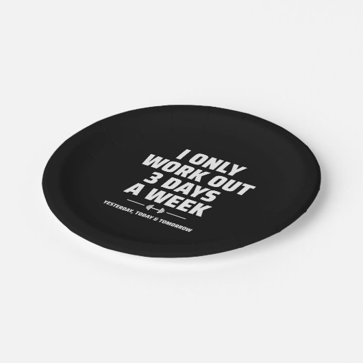 Assiettes En Carton Personal Trainer Funny Gym Exercice Fitness Mème (Angle)