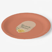 Assiettes En Carton Personalized Botanical Party Plate (Angle)