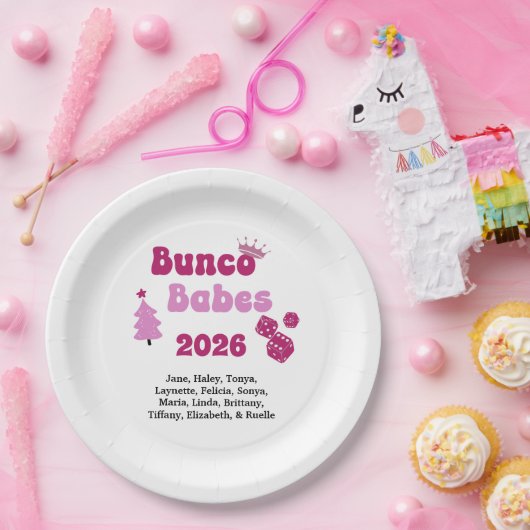Assiettes En Carton Personalized Bunco Babe (Fête)