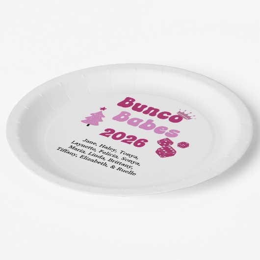 Assiettes En Carton Personalized Bunco Babe  (Angle)