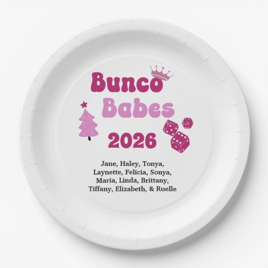 Assiettes En Carton Personalized Bunco Babe  (Devant)
