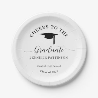 Assiettes En Carton Personalized Cheers Graduate Graduation