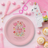 Assiettes En Carton Personalized Cute Milkshake Classroom Valentine (Fête)