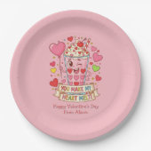 Assiettes En Carton Personalized Cute Milkshake Classroom Valentine (Devant)