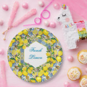 Assiettes En Carton Personalized French Lemon   (Fête)