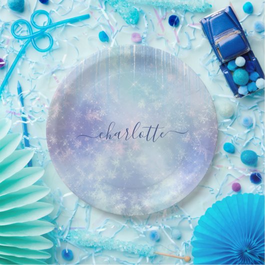 Assiettes En Carton Personalized Frozen Icicles Short (Fête)