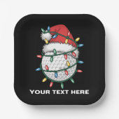 Assiettes En Carton Personalized Golf Ball Santa Hat Christmas Lights (Recto)