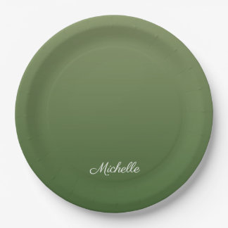 Assiettes En Carton Personalized green
