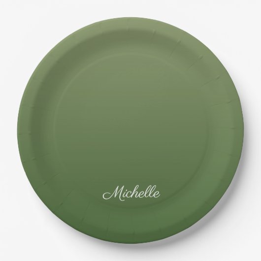 Assiettes En Carton Personalized green (Devant)