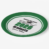Assiettes En Carton Personalized Green Class of 2026 Graduation Party (Angle)