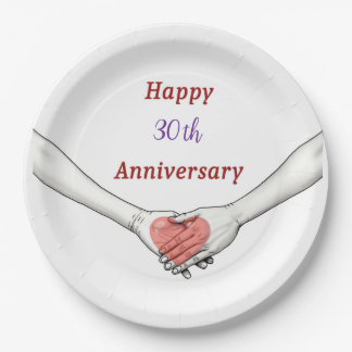 Assiettes En Carton Personalized Happy _th Anniversary
