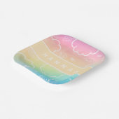 Assiettes En Carton Personalized Heavenly Angel Halo Cloud Rainbow (Angulaire)