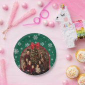 Assiettes En Carton Personalized Holiday Party Plates with Editable (Fête)