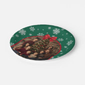Assiettes En Carton Personalized Holiday Party Plates with Editable (Angle)