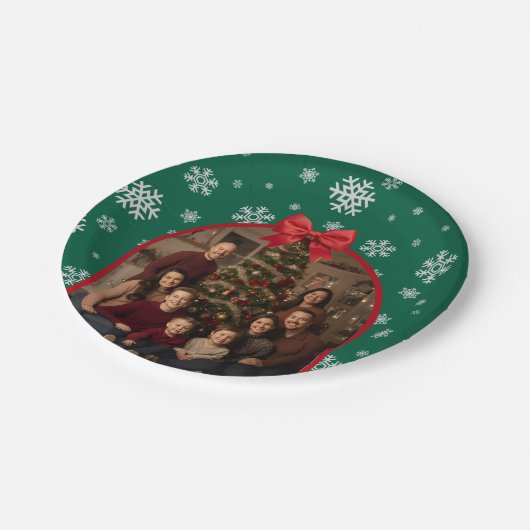 Assiettes En Carton Personalized Holiday Party Plates with Editable (Angle)