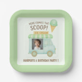 Assiettes En Carton Personalized Ice Cream Truck Birthday (Recto)