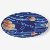 Assiettes En Carton Personalized Outer Space Galaxy Birthday (Angle)