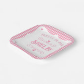 Assiettes En Carton Personalized Pretty Pink Plaid 13th Birthday  (Angulaire)