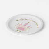 Assiettes En Carton "Personalized Princess and Castle Plates | Magical (Angle)