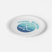 Assiettes En Carton Personalized Retro Ice Hockey Birthday  (Angle)