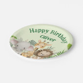 Assiettes En Carton Personalized Safari Birthday Paper Plates (Angle)