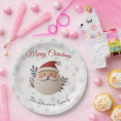 Assiettes En Carton Personalized Santa Christmas Paper Plate (Fête)