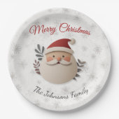 Assiettes En Carton Personalized Santa Christmas Paper Plate (Devant)