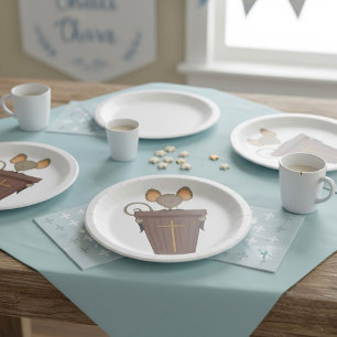 Assiettes En Carton Personnage de souris drôle d'église chrétienne