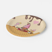 Assiettes En Carton Personnages de la crème glacée Ice Cream Cone Part (Angle)