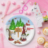 Assiettes En Carton Personnalisable Accueil Sweet Home Gnome Winter Sc (Fête)