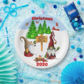 Assiettes En Carton Personnalisable Accueil Sweet Home Gnome Winter Sc (Fête)