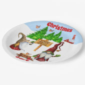 Assiettes En Carton Personnalisable Accueil Sweet Home Gnome Winter Sc (Angle)