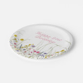 Assiettes En Carton Personnalisable Fleur sauvage Party 21e anniversai (Angle)