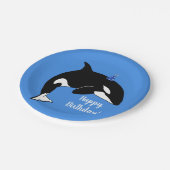 Assiettes En Carton Personnalisable Orca Killer Whale Anniversaire  (Angle)