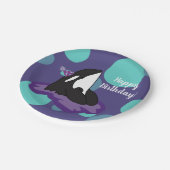 Assiettes En Carton Personnalisable Orca Killer Whale Anniversaire (Angle)