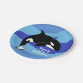 Assiettes En Carton Personnalisable Orca Killer Whale Anniversaire (Angle)