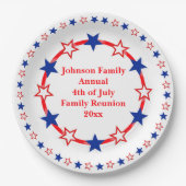 Assiettes En Carton Personnalisable Parti patriotique Essentials (Devant)