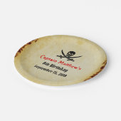 Assiettes En Carton Personnalisable Pirate Theme (Angle)