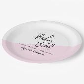 Assiettes En Carton Personnalisation Chic Baby Girl Douche Plaques (Angle)