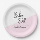 Assiettes En Carton Personnalisation Chic Baby Girl Douche Plaques (Devant)