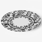 Assiettes En Carton Personnalisation des fraises florales de Damas noi (Angle)